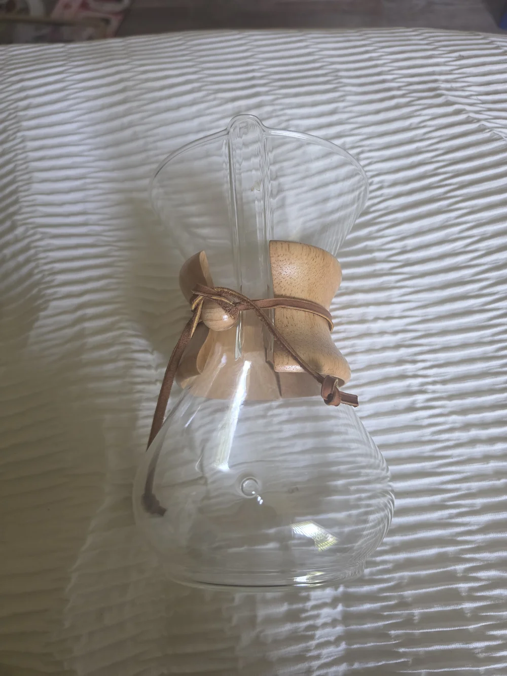 Chemex Williams Sonoma Glass Pour-Over Coffee Carafe with Wooden Collar
